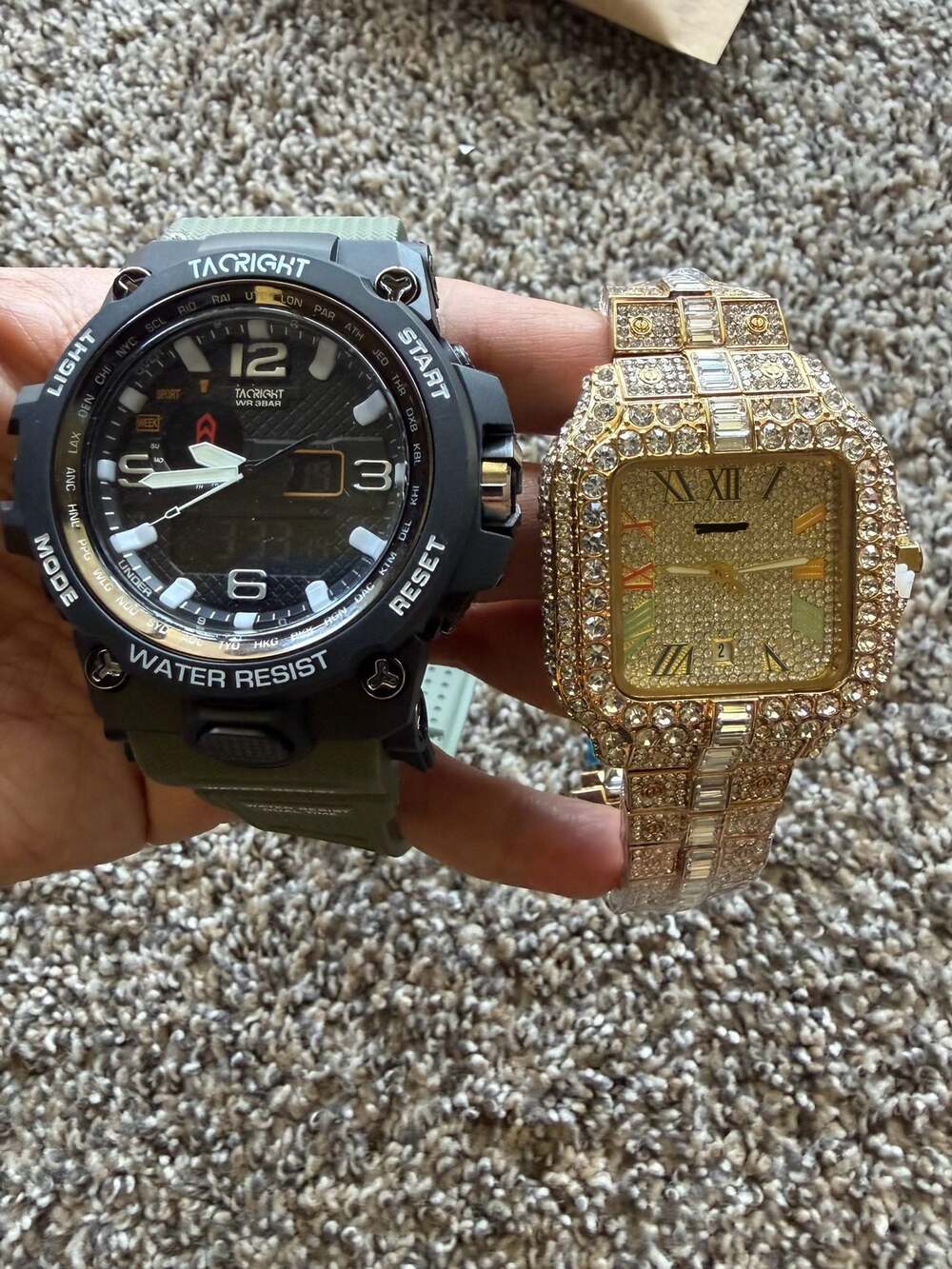 TacRight Military Watch Water Resistant 30M W02 & Men’s elegant party watch both